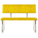 Panca 110 cm in Velluto Giallo Senape
