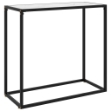 Tavolo Consolle Bianco 80x35x75 cm in Vetro Temperato