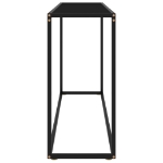 Tavolo Consolle Nero 120x35x75 cm in Vetro Temperato
