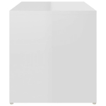 Tavolino Bianco Lucido 59x36x38 cm in Truciolato