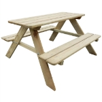 Tavolo da Picnic per Bambini 89 x 89,6 x 50,8 cm in Legno di Pino