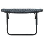 Tavolo da Balcone 60x60x32 cm Nero in Polyrattan