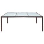 Tavolo da Giardino Marrone 200x200x74 cm in Polyrattan