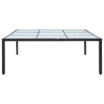 Tavolo da Giardino Nero 200x200x74 cm in Polyrattan