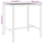 Tavolo da Bar 110x100x110 cm in Legno di Pino Impregnato