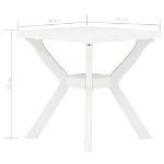 Tavolo da Bistrot Bianco 70x70x72 cm in Plastica