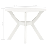 Tavolo da Bistrot Bianco 70x70x72 cm in Plastica