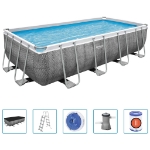 Bestway Power Steel Set Piscina Rettangolare 488x244x122 cm