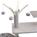 Albero per Gatti con Tiragraffi Sisal 125 cm Grigio