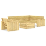 Set Divani da Giardino 3 pz in Legno di Pino Impregnato