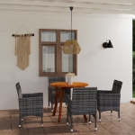 Set Mobili da Pranzo per Giardino 5 pz Grigio