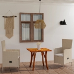 Set Mobili da Pranzo per Giardino 3 pz Beige