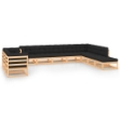 Set Divani da Giardino 11 pz con Cuscini Antracite Legno Pino