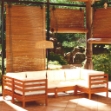 Set Divani da Giardino 6 pz con Cuscini Miele Legno di Pino