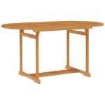 Set da Pranzo da Giardino 5 pz con Cuscini Grigi Legno di Teak