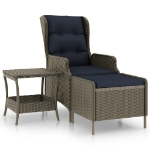 Set Divani da Giardino 2 pz con Cuscini in Polyrattan Marrone