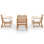 Set Divani da Giardino 5 pz con Cuscini in Legno Acacia