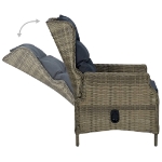 Set da Pranzo da Giardino 9 pz con Cuscini in Polyrattan Marrone