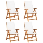 Set da Pranzo da Giardino 5 pz con Cuscini in Legno di Teak
