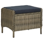 Set Divani da Giardino 2 pz con Cuscini in Polyrattan Marrone