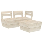 Set Divani da Giardino su Pallet 3 pz in Legno Abete Impregnato