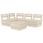 Set Divani da Giardino su Pallet 5 pz in Legno Abete Impregnato