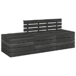 Set Divani da Giardino su Pallet 3 pz Legno Pino Grigio Scuro