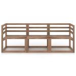 Set Divani Giardino su Pallet 3 pz in Legno di Pino Impregnato