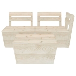 Set Divani da Giardino su Pallet 3 pz in Legno Abete Impregnato