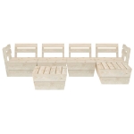 Set Divani da Giardino su Pallet 6 pz in Legno Abete Impregnato