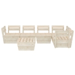 Set Divani da Giardino su Pallet 6 pz in Legno Abete Impregnato