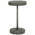 Set Bar da Giardino 3 pz con Cuscini in Polyrattan Grigio