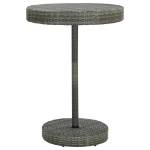 Set da Bar da Giardino 5 pz con Cuscini in Polyrattan Grigio