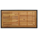Set da Bar da Giardino 5 pz con Cuscini in Polyrattan Nero