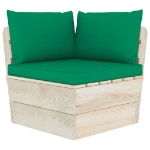 Set Divani da Giardino su Pallet 11 pz con Cuscini Legno Abete