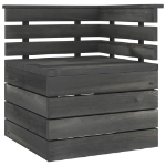 Set Divani da Giardino su Pallet 5 pz Legno Pino Grigio Scuro