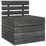 Set Divani da Giardino su Pallet 6 pz Legno Pino Grigio Scuro