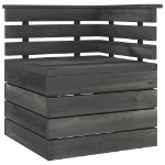 Set Divani da Giardino su Pallet 8 pz Legno Pino Grigio Scuro