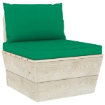 Set Divani da Giardino su Pallet 10 pz con Cuscini Legno Abete