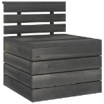 Set Divani da Giardino su Pallet 4 pz Legno Pino Grigio Scuro