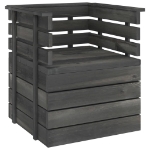 Set Divani da Giardino su Pallet 5 pz Legno Pino Grigio Scuro