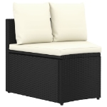 Set Divani da Giardino 4 pz con Cuscini in Polyrattan Nero