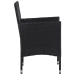 Set Mobili da Pranzo per Giardino 5 pz Nero