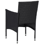 Set Mobili da Pranzo per Giardino 5 pz Nero