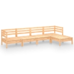 Set Divani da Giardino 5 pz in Legno Massello di Pino