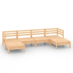 Set Divani da Giardino 6 pz in Legno Massello di Pino