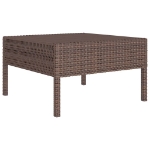 Set Divani da Giardino 14 pz con Cuscini in Polyrattan Marrone