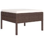 Set Divani da Giardino 6 pz con Cuscini in Polyrattan Marrone