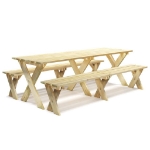 Set da Pranzo da Giardino 3 pz in Legno di Pino Impregnato