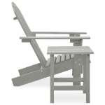 Sedia da Giardino Adirondack con Tavolino Legno Abete Grigio